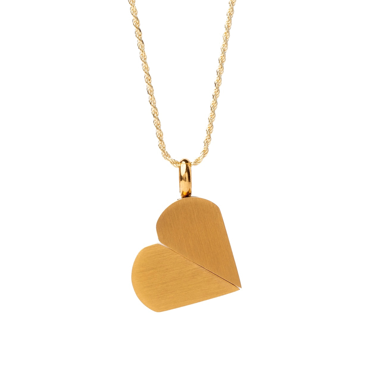 Heart Oro Giallo - Collana per ceneri di Animali