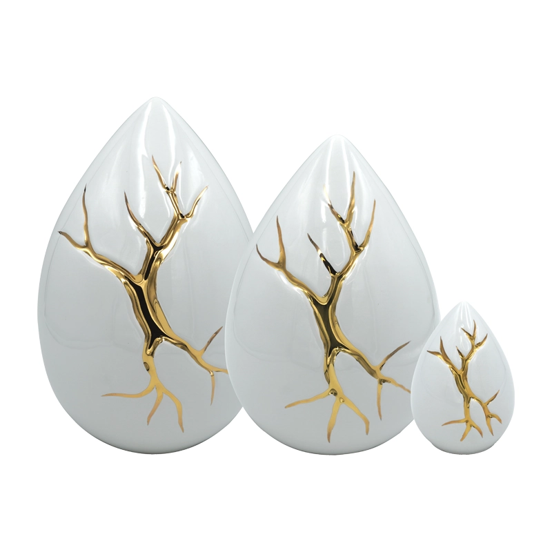 Kintsugi Drop White - Ceramic Urn for Pets