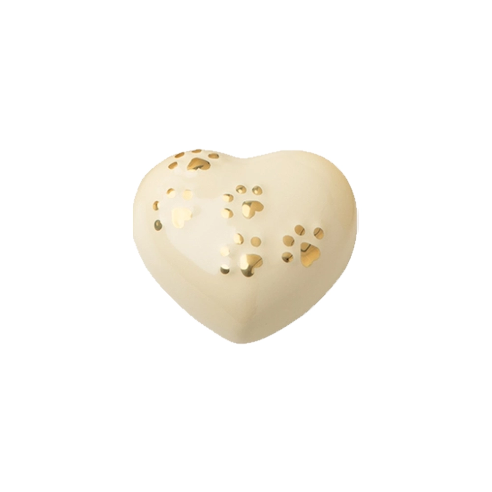 Mini Cuore Avorio – Urna in Ceramica per Animali