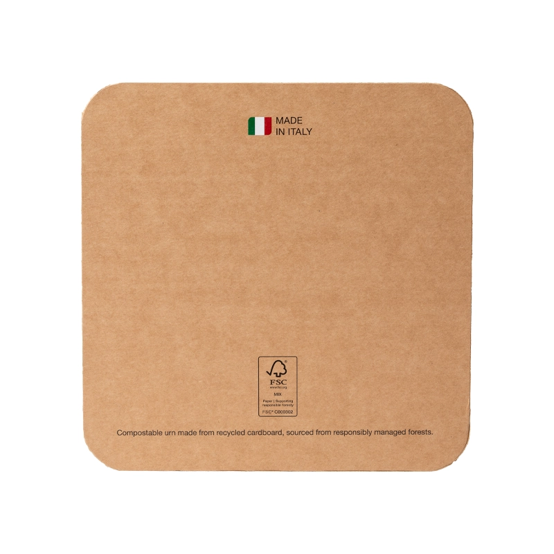 Detalle de la base de la urna biodegradable – Urna para Mascotas